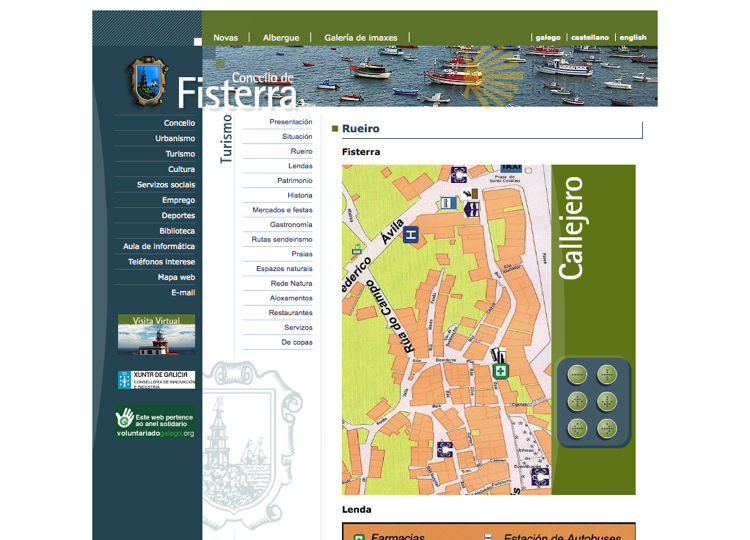 Web del Ayuntamiento de Fisterra