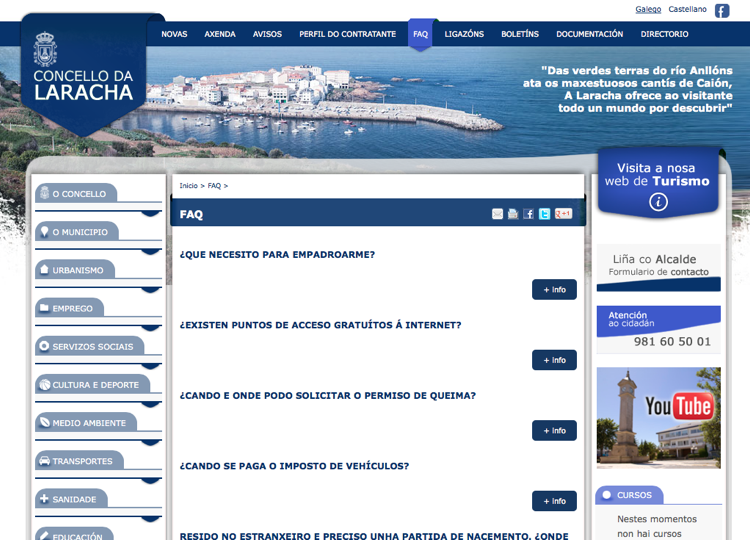 Web del Ayuntamiento de A Laracha