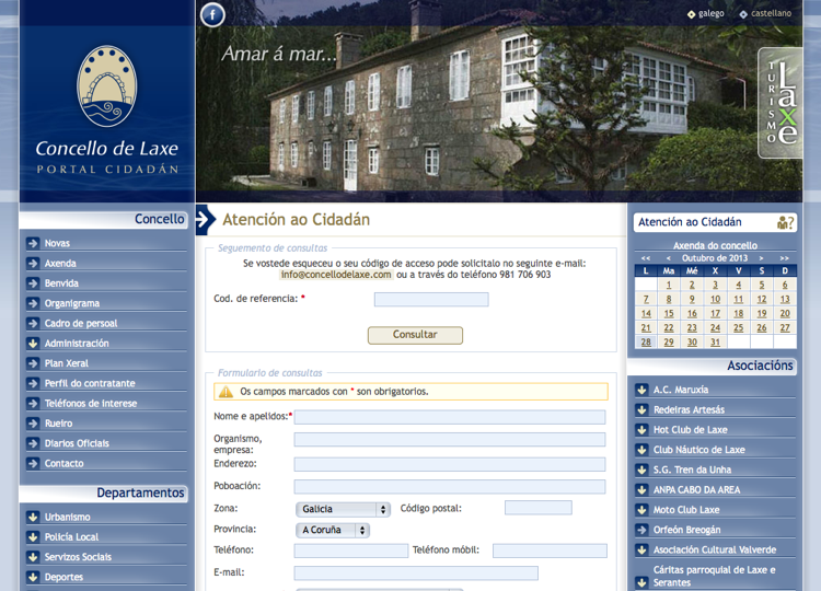 Portal ciudadano del Ayuntamiento de Laxe